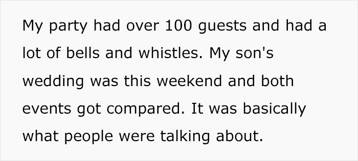 Man Doesn’t Care If Mom’s Birthday Upstages His Wedding, Regrets It When Guests Start Comparing: “Huge Jerk” Man Doesn’t Care If Mom’s Birthday Upstages His Wedding, Regrets It When Guests Start Comparing: “Huge Jerk”