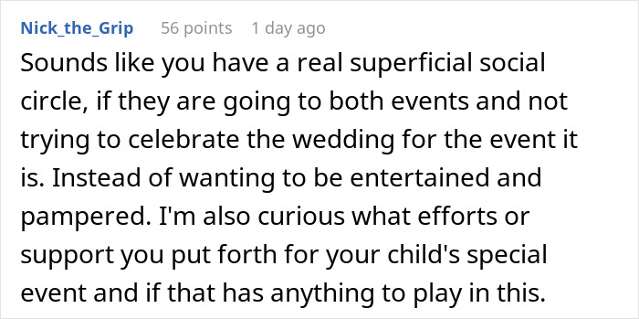 Man Doesn’t Care If Mom’s Birthday Upstages His Wedding, Regrets It When Guests Start Comparing: “Huge Jerk” Man Doesn’t Care If Mom’s Birthday Upstages His Wedding, Regrets It When Guests Start Comparing: “Huge Jerk”