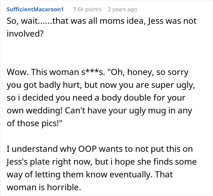 Woman Flabbergasted After Mom Offers An Absolutely Unhinged Idea To Save Her Twin Sister’s Wedding Woman Flabbergasted After Mom Offers An Absolutely Unhinged Idea To Save Her Twin Sister’s Wedding