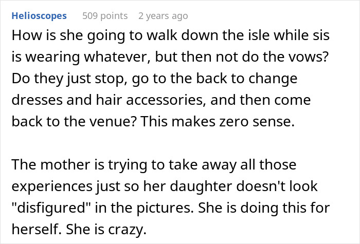 Woman Flabbergasted After Mom Offers An Absolutely Unhinged Idea To Save Her Twin Sister’s Wedding Woman Flabbergasted After Mom Offers An Absolutely Unhinged Idea To Save Her Twin Sister’s Wedding