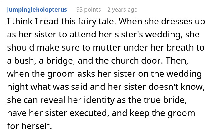 Woman Flabbergasted After Mom Offers An Absolutely Unhinged Idea To Save Her Twin Sister’s Wedding Woman Flabbergasted After Mom Offers An Absolutely Unhinged Idea To Save Her Twin Sister’s Wedding