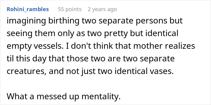 Woman Flabbergasted After Mom Offers An Absolutely Unhinged Idea To Save Her Twin Sister’s Wedding Woman Flabbergasted After Mom Offers An Absolutely Unhinged Idea To Save Her Twin Sister’s Wedding