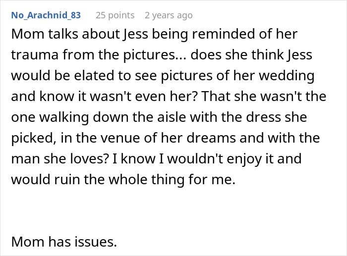 Woman Flabbergasted After Mom Offers An Absolutely Unhinged Idea To Save Her Twin Sister’s Wedding Woman Flabbergasted After Mom Offers An Absolutely Unhinged Idea To Save Her Twin Sister’s Wedding