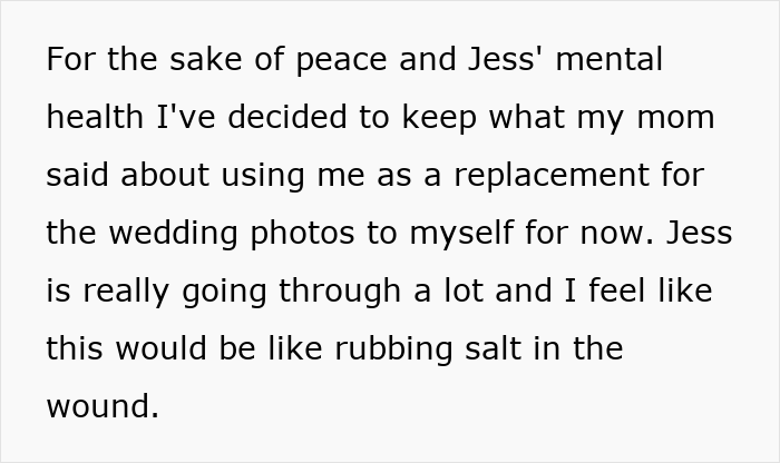 Woman Flabbergasted After Mom Offers An Absolutely Unhinged Idea To Save Her Twin Sister’s Wedding Woman Flabbergasted After Mom Offers An Absolutely Unhinged Idea To Save Her Twin Sister’s Wedding