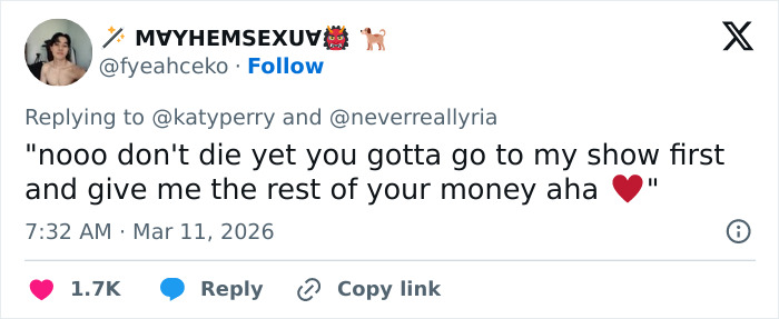 Katy Perry’s “Grim” Response To Struggling Fan Drives Many To Viciously Call Her Out Katy Perry’s “Grim” Response To Struggling Fan Drives Many To Viciously Call Her Out