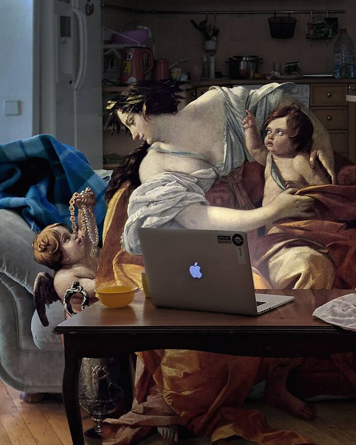 The Best Of Alexey Kondakov: People From Classic Paintings Inserted Into Modern City Life (60 Pics)
