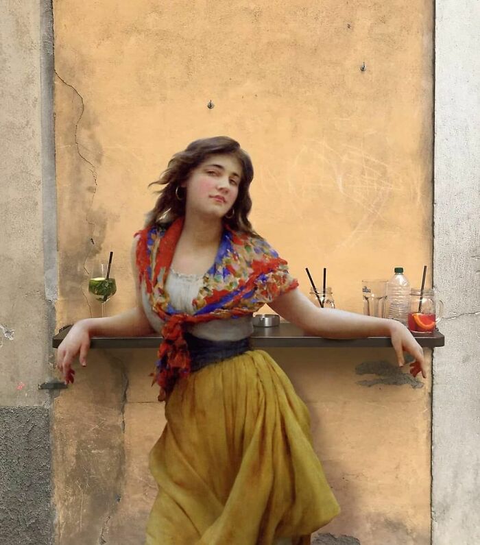 The Best Of Alexey Kondakov: People From Classic Paintings Inserted Into Modern City Life (60 Pics)