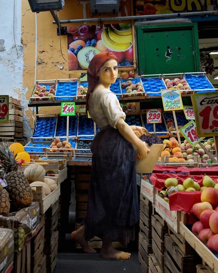 The Best Of Alexey Kondakov: People From Classic Paintings Inserted Into Modern City Life (60 Pics)