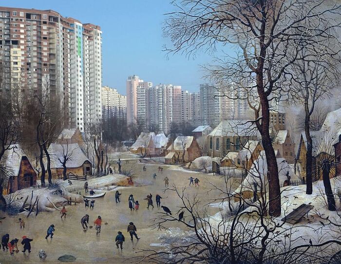 The Best Of Alexey Kondakov: People From Classic Paintings Inserted Into Modern City Life (60 Pics)