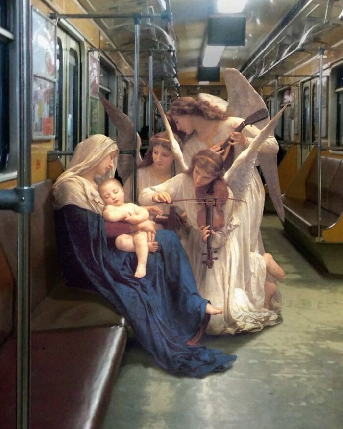 The Best Of Alexey Kondakov: People From Classic Paintings Inserted Into Modern City Life (60 Pics)