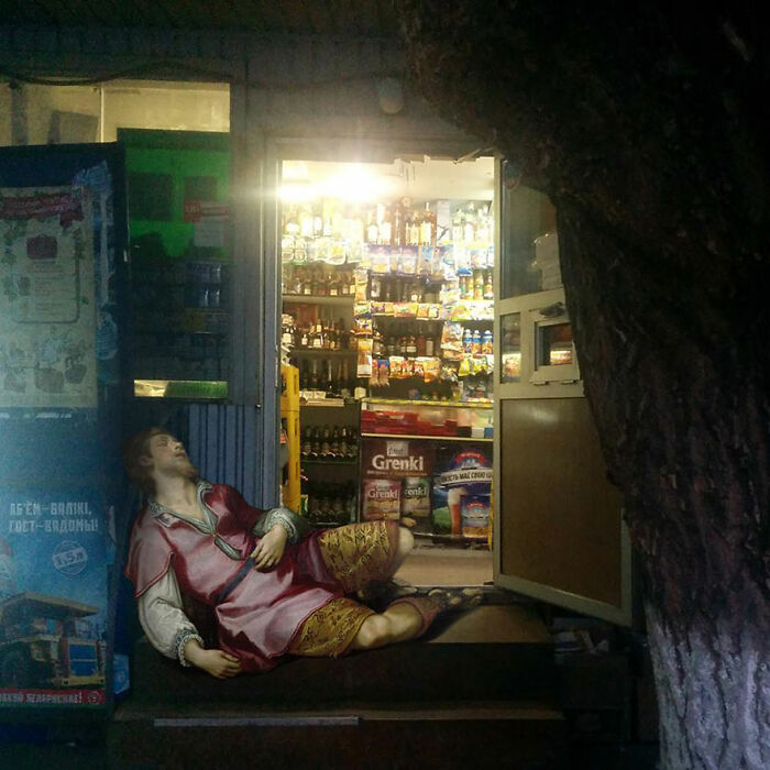 The Best Of Alexey Kondakov: People From Classic Paintings Inserted Into Modern City Life (60 Pics)