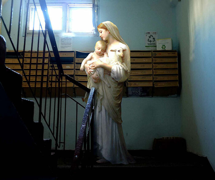 The Best Of Alexey Kondakov: People From Classic Paintings Inserted Into Modern City Life (60 Pics)