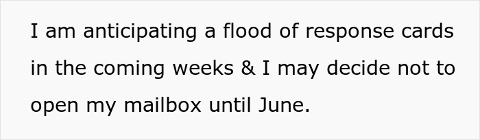 Couple’s Fancy Wedding Invites Keep Getting Misdelivered, Bride Expects Neighbor To Deliver Them Couple’s Fancy Wedding Invites Keep Getting Misdelivered, Bride Expects Neighbor To Deliver Them