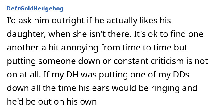 Dad Calls His Lively 16YO “Bloody Annoying”, Mom Worries Daughter Feels He Doesn’t Like Her Dad Calls His Lively 16YO “Bloody Annoying”, Mom Worries Daughter Feels He Doesn’t Like Her