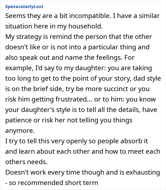 Dad Calls His Lively 16YO “Bloody Annoying”, Mom Worries Daughter Feels He Doesn’t Like Her Dad Calls His Lively 16YO “Bloody Annoying”, Mom Worries Daughter Feels He Doesn’t Like Her