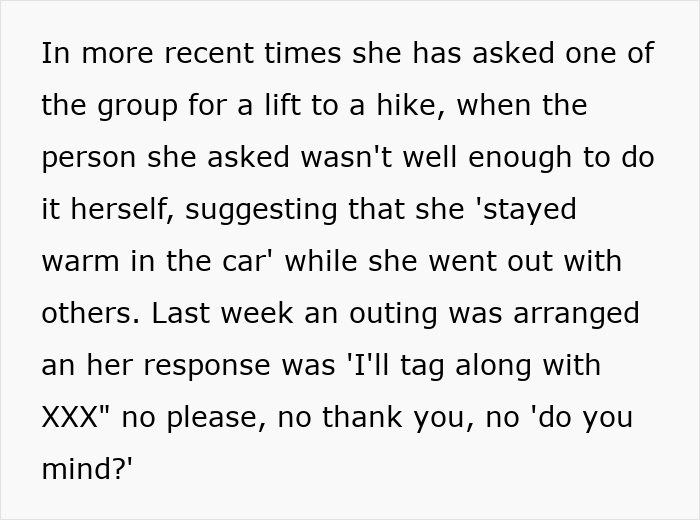 Entitled Hiker Expects Rides, Photos, And Help From Group, Members Consider Removing Her