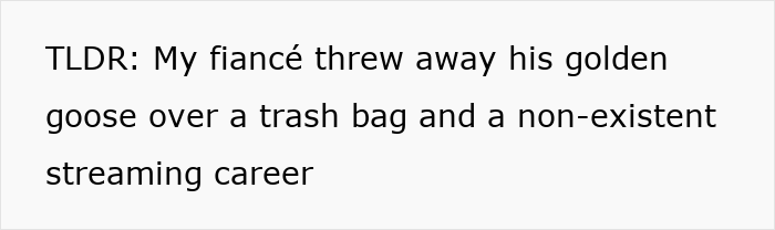 Fianc&eacute; Mooches Off Lady, Gets Dumped As He Wants Her To Move For His Non-Existent Streamer Career