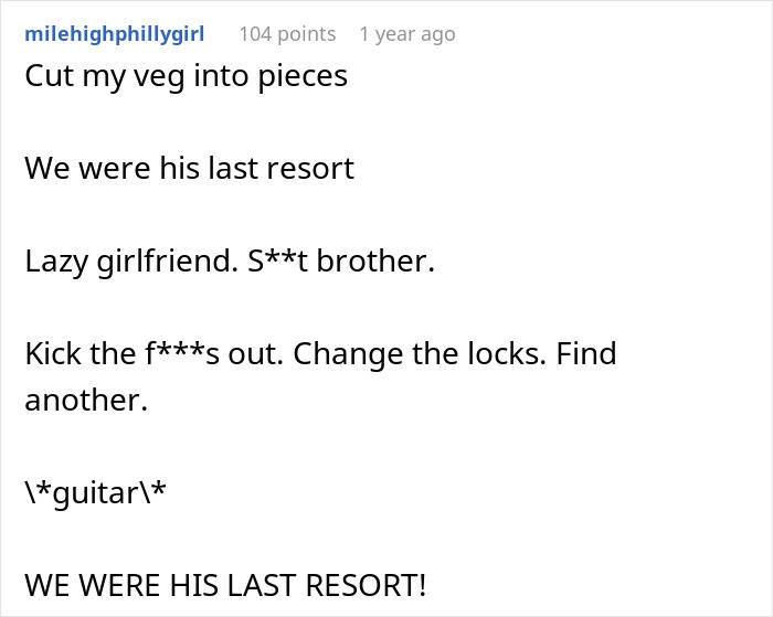 “My Mum Cuts Vegetables For Me”: Lazy BIL Can’t Handle The Fact That Guy With One Arm Can’t Use A Knife “My Mum Cuts Vegetables For Me”: Lazy BIL Can’t Handle The Fact That Guy With One Arm Can’t Use A Knife