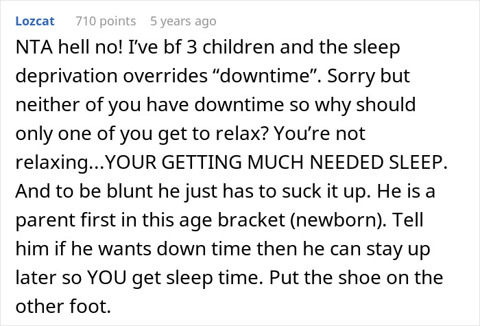 New Mom Finally Gets Real Sleep After Dumping The Husband Who Thought Three Hours Of Childcare Was Too Much