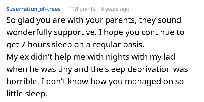 New Mom Finally Gets Real Sleep After Dumping The Husband Who Thought Three Hours Of Childcare Was Too Much