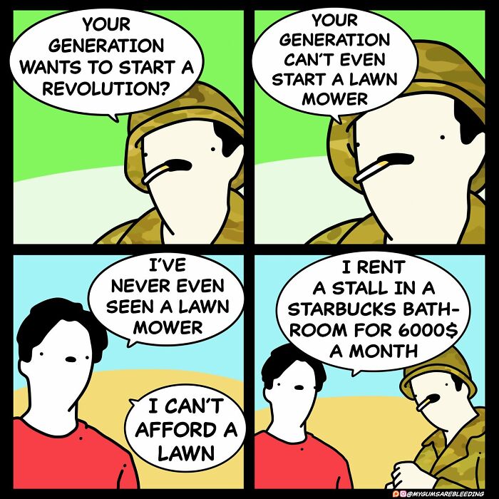 60 Darkly Funny Comics By “My Gums Are Bleeding” About Society, Politics, And Everyday Absurdity (New Pics)