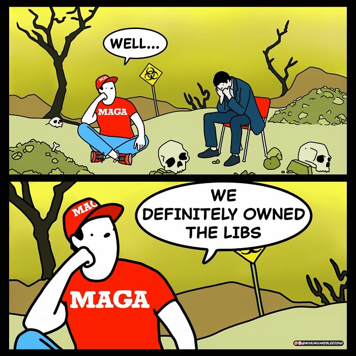 60 Darkly Funny Comics By “My Gums Are Bleeding” About Society, Politics, And Everyday Absurdity (New Pics)