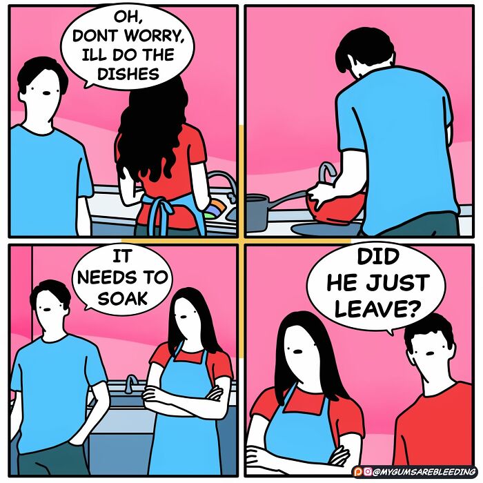 60 Darkly Funny Comics By “My Gums Are Bleeding” About Society, Politics, And Everyday Absurdity (New Pics)