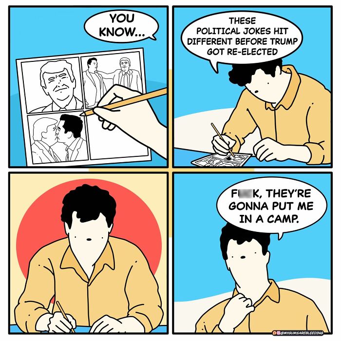 60 Darkly Funny Comics By “My Gums Are Bleeding” About Society, Politics, And Everyday Absurdity (New Pics)