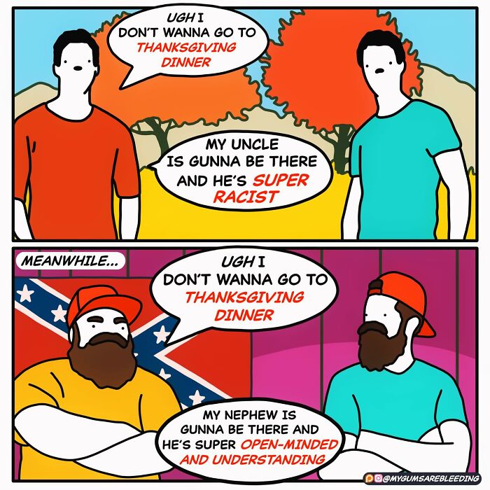 60 Darkly Funny Comics By “My Gums Are Bleeding” About Society, Politics, And Everyday Absurdity (New Pics)