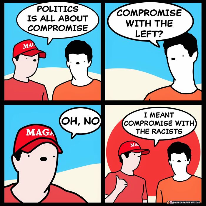 60 Darkly Funny Comics By “My Gums Are Bleeding” About Society, Politics, And Everyday Absurdity (New Pics)