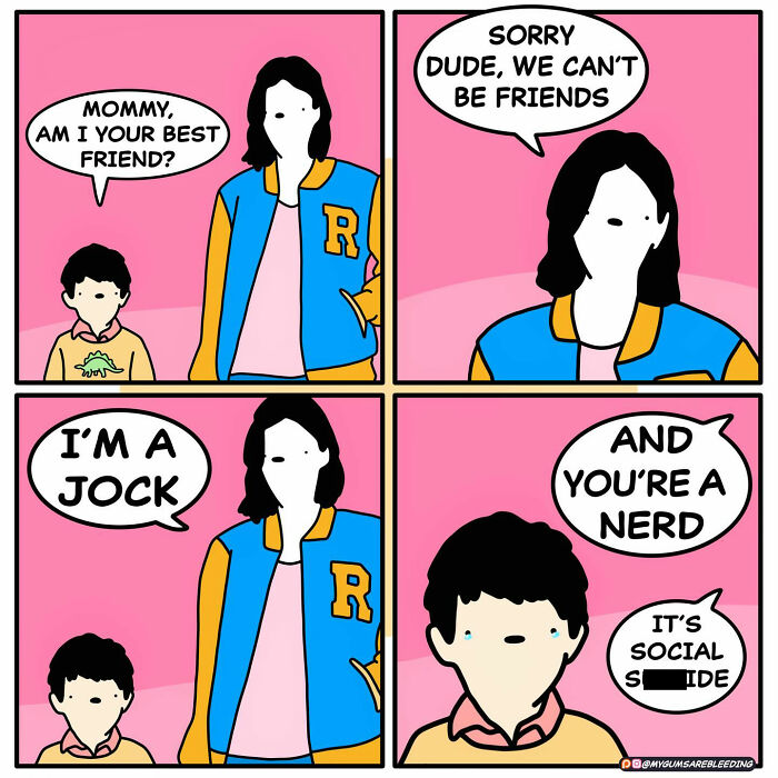 60 Darkly Funny Comics By “My Gums Are Bleeding” About Society, Politics, And Everyday Absurdity (New Pics)