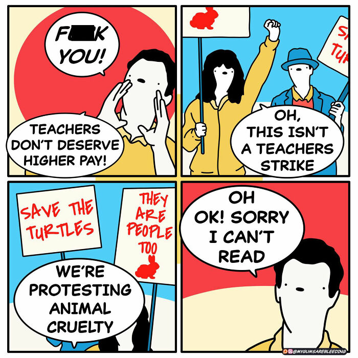 60 Darkly Funny Comics By “My Gums Are Bleeding” About Society, Politics, And Everyday Absurdity (New Pics)