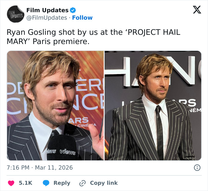 “His Injector Needs To Be Jailed”: Fans Explode Over Ryan Gosling’s Premiere Appearance, Sparking Speculation “His Injector Needs To Be Jailed”: Fans Explode Over Ryan Gosling’s Premiere Appearance, Sparking Speculation