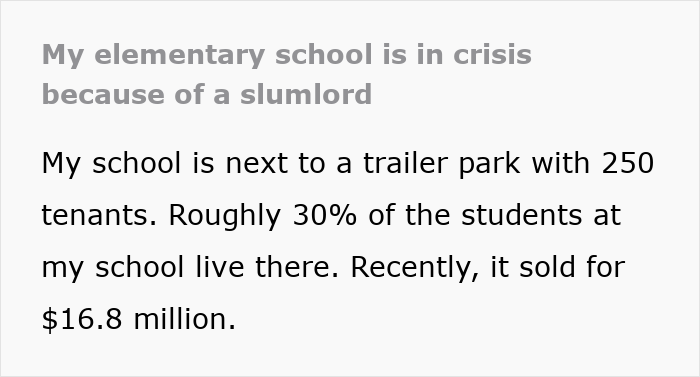 Billionaire Tries To Force Trailer Park Families Out, Teacher Starts Exposing His Shady Deals Billionaire Tries To Force Trailer Park Families Out, Teacher Starts Exposing His Shady Deals
