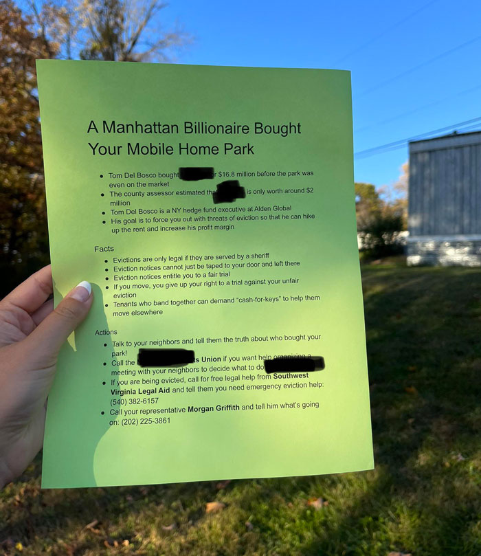 Billionaire Tries To Force Trailer Park Families Out, Teacher Starts Exposing His Shady Deals Billionaire Tries To Force Trailer Park Families Out, Teacher Starts Exposing His Shady Deals