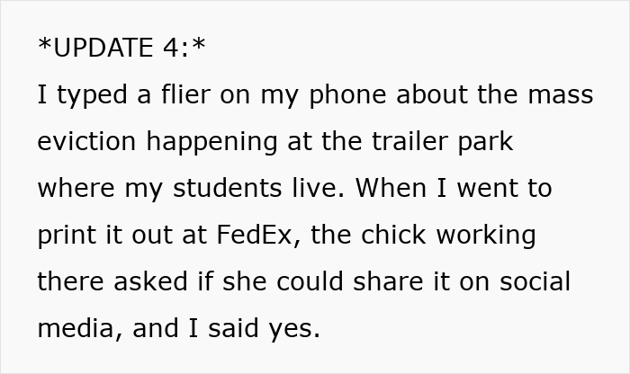 Billionaire Tries To Force Trailer Park Families Out, Teacher Starts Exposing His Shady Deals Billionaire Tries To Force Trailer Park Families Out, Teacher Starts Exposing His Shady Deals