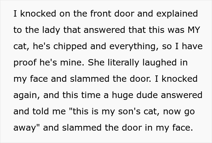 Woman Called A Spoiled Brat For Crying To Her Sheriff Dad About Neighbors Stealing Her Cat Woman Called A Spoiled Brat For Crying To Her Sheriff Dad About Neighbors Stealing Her Cat