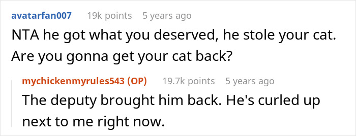 Woman Called A Spoiled Brat For Crying To Her Sheriff Dad About Neighbors Stealing Her Cat Woman Called A Spoiled Brat For Crying To Her Sheriff Dad About Neighbors Stealing Her Cat