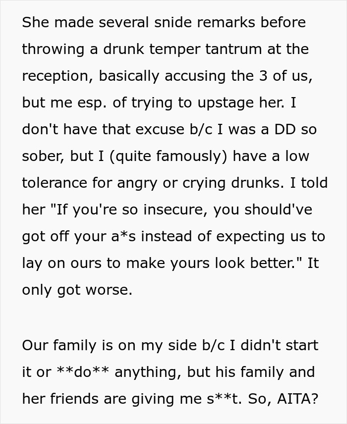 Bride Furious That Sister Worked Out And Looks Good At Her Wedding, Says She Expected Her To Let Herself Go