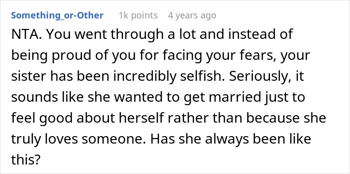 Bride Furious That Sister Worked Out And Looks Good At Her Wedding, Says She Expected Her To Let Herself Go