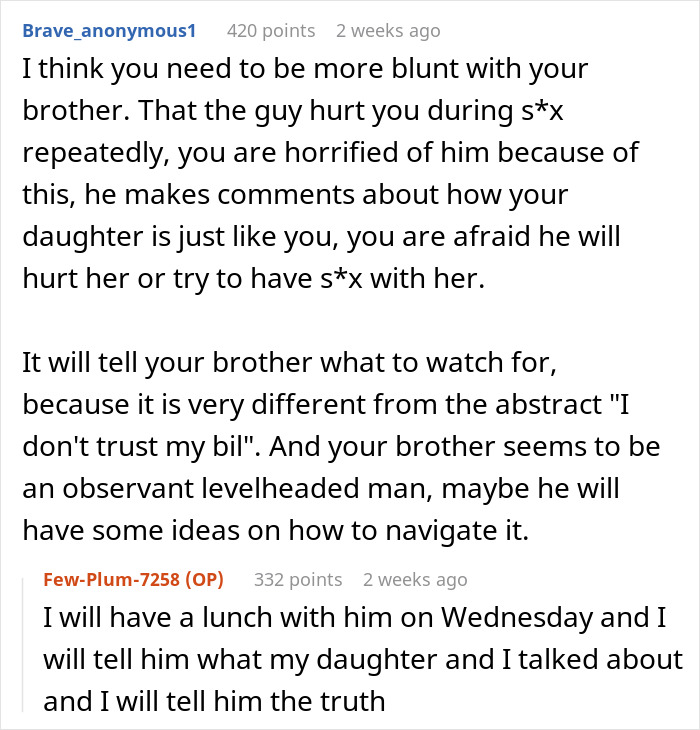 Woman Has Horrible Feeling About BIL, Refuses To Let Her Daughter Near Him: “Makes Me Want To Cry”