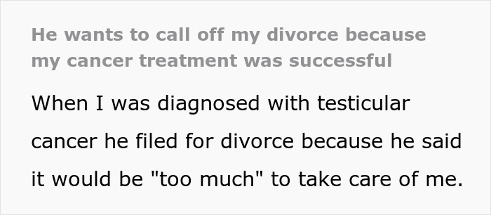 Man Thinks He Can Call Off Divorce After Abandoning Husband In The Hardest Moment, Gets A Reality Check Man Thinks He Can Call Off Divorce After Abandoning Husband In The Hardest Moment, Gets A Reality Check