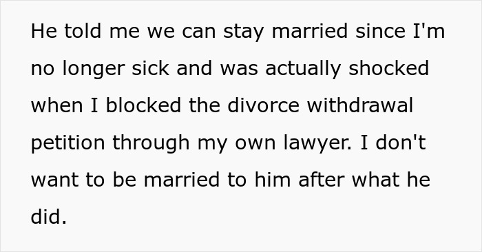 Man Thinks He Can Call Off Divorce After Abandoning Husband In The Hardest Moment, Gets A Reality Check Man Thinks He Can Call Off Divorce After Abandoning Husband In The Hardest Moment, Gets A Reality Check