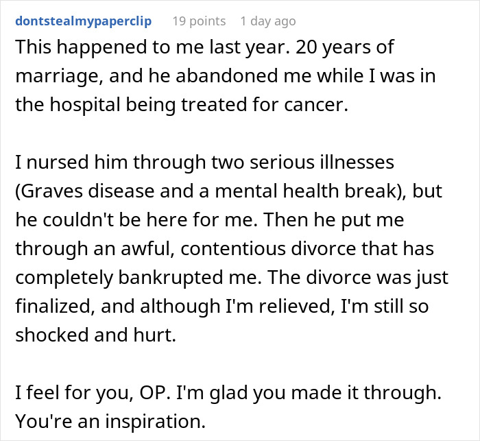 Man Thinks He Can Call Off Divorce After Abandoning Husband In The Hardest Moment, Gets A Reality Check Man Thinks He Can Call Off Divorce After Abandoning Husband In The Hardest Moment, Gets A Reality Check