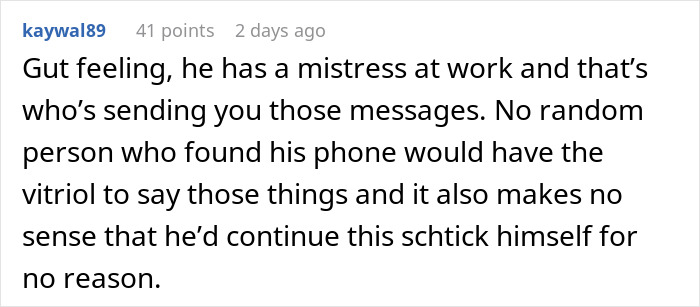Woman Suspects Husband Is A “Psychopath” After Horrifying Texts, But The Truth Turns Out To Be Even Worse Woman Suspects Husband Is A “Psychopath” After Horrifying Texts, But The Truth Turns Out To Be Even Worse