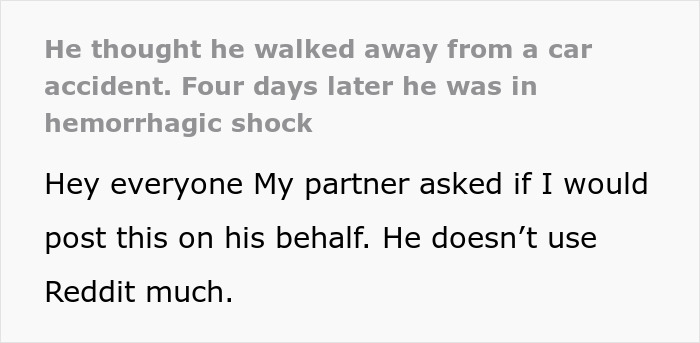 Guy Coughs Up Blood 4 Days After A Car Accident, Warns Others To Take Crashes More Seriously Guy Coughs Up Blood 4 Days After A Car Accident, Warns Others To Take Crashes More Seriously