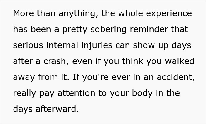 Guy Coughs Up Blood 4 Days After A Car Accident, Warns Others To Take Crashes More Seriously Guy Coughs Up Blood 4 Days After A Car Accident, Warns Others To Take Crashes More Seriously
