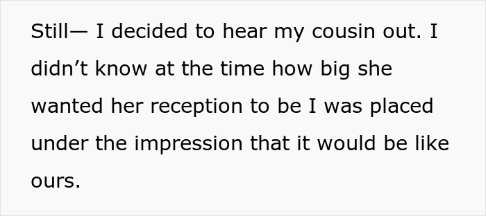 Woman Agrees To Host Cousin’s Wedding At Her Home, Pulls The Plug After Bridezilla Shows Her True Colors Woman Agrees To Host Cousin’s Wedding At Her Home, Pulls The Plug After Bridezilla Shows Her True Colors
