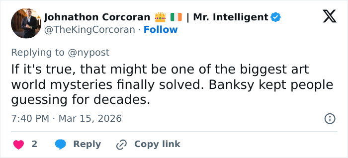 Guerrilla Artist Banksy’s True Identity Finally Revealed By Bombshell Investigation