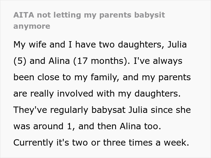 Dad Stops Letting His Parents Babysit After Hearing What They Really Think About It Dad Stops Letting His Parents Babysit After Hearing What They Really Think About It